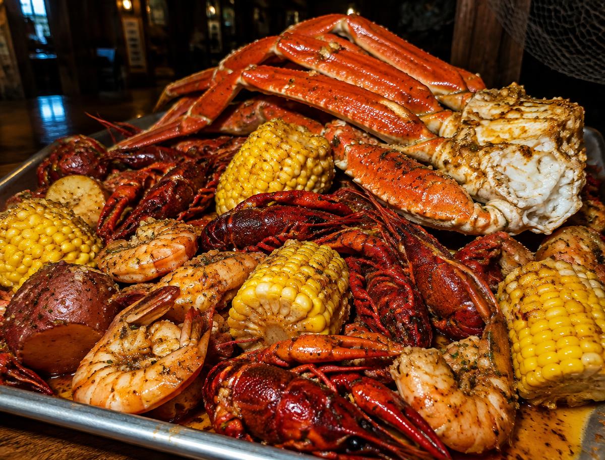 BIG CRAB seafood boil coated in house sauce